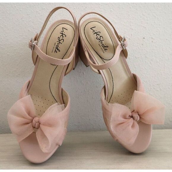 LifeStride Women Sz 8.5W True Blush Pink Synthetic Last Dance Dress Sandals - Picture 2 of 11
